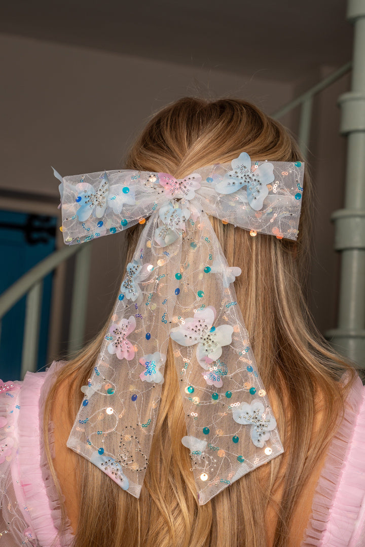 Fairy Hairstreak Hair Bow - Pink & Blue - Fairy Tong