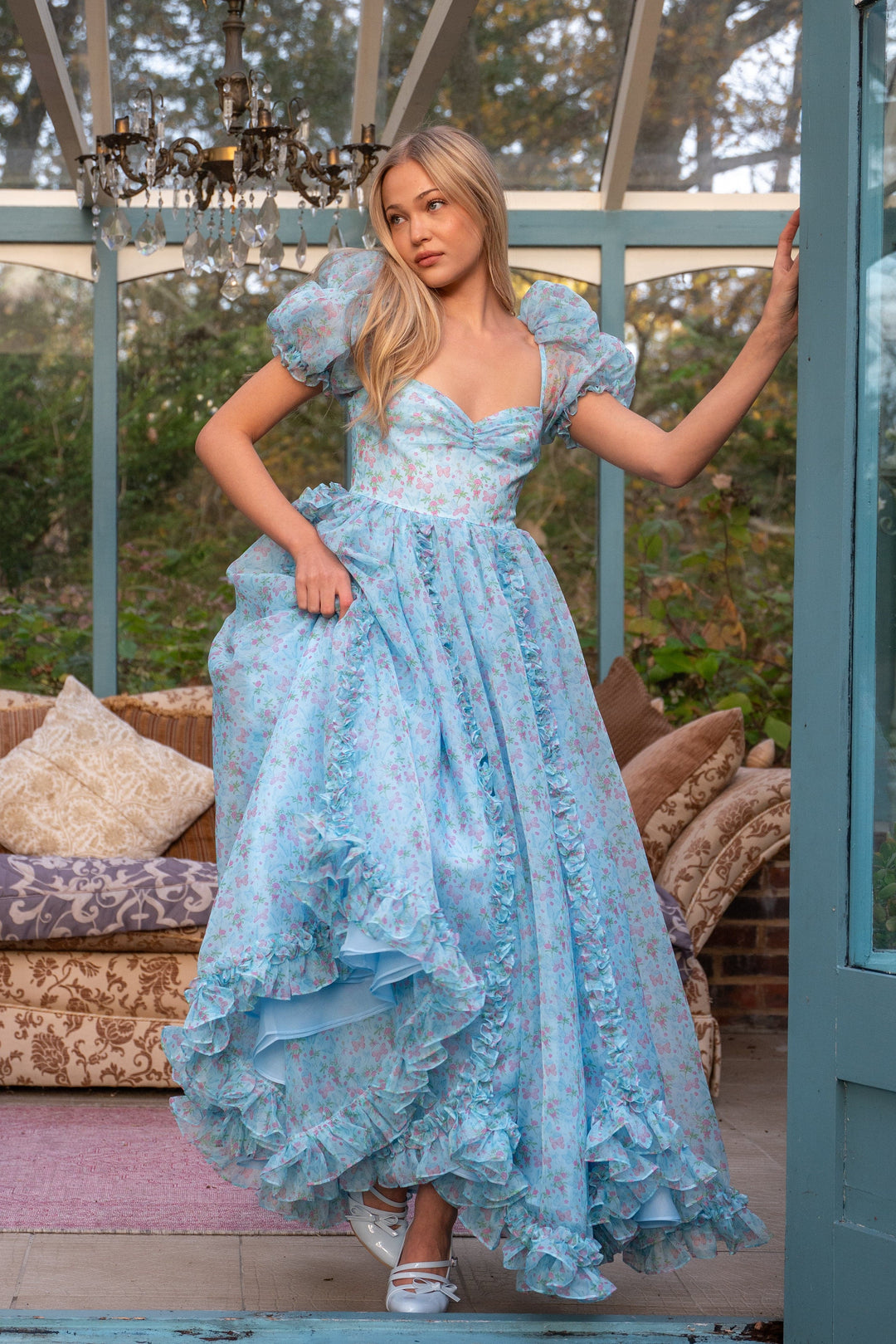 Butterfly Princess Gown - Sky Blue - Fairy Tong