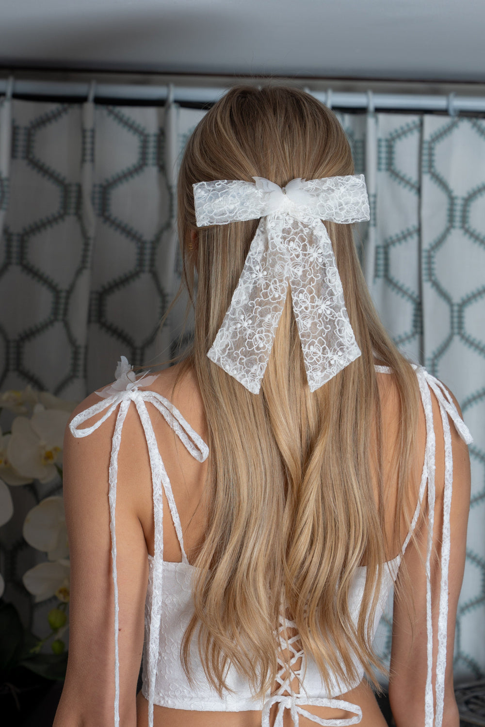 Camellia & Butterfly Hair Bow - Fairy Tong