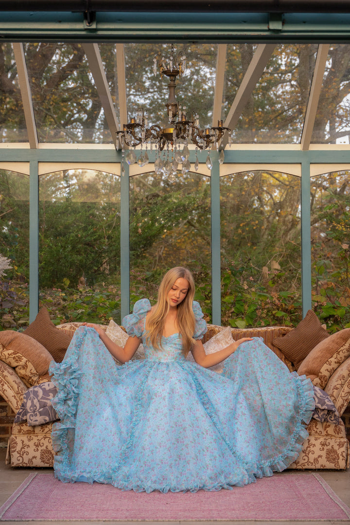 Butterfly Princess Gown - Sky Blue - Fairy Tong