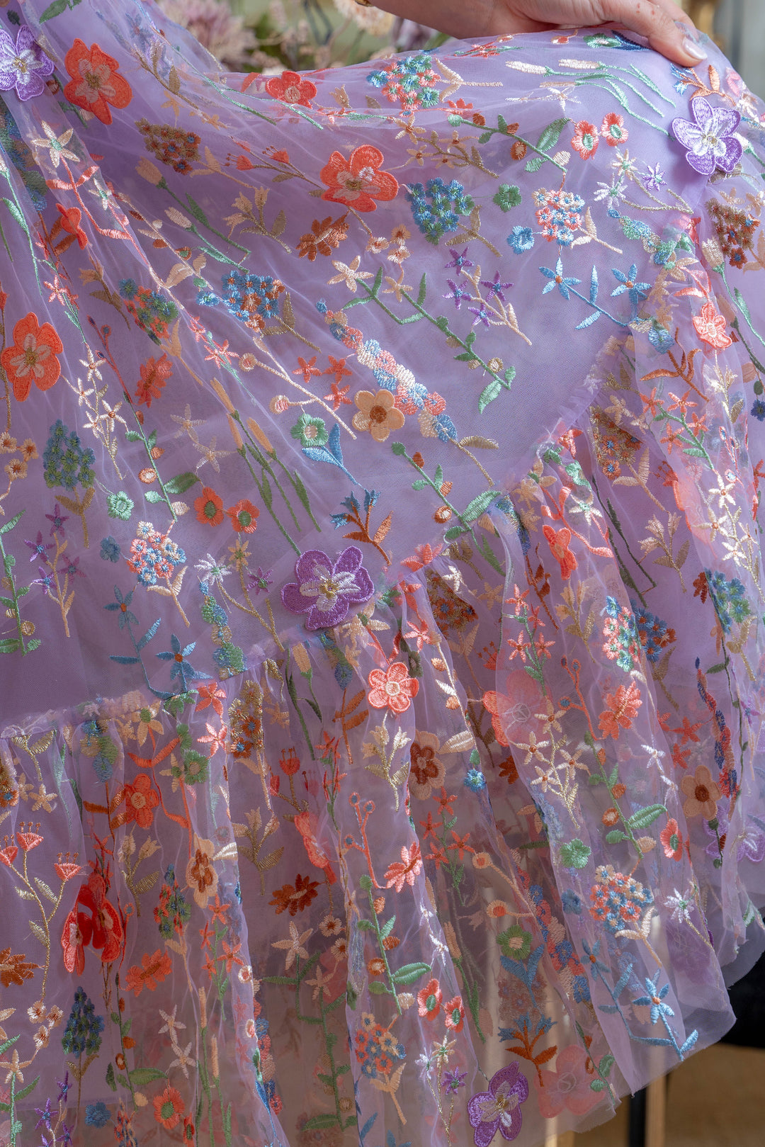 Enchanted Meadow Midi Dress - Violet - Fairy Tong