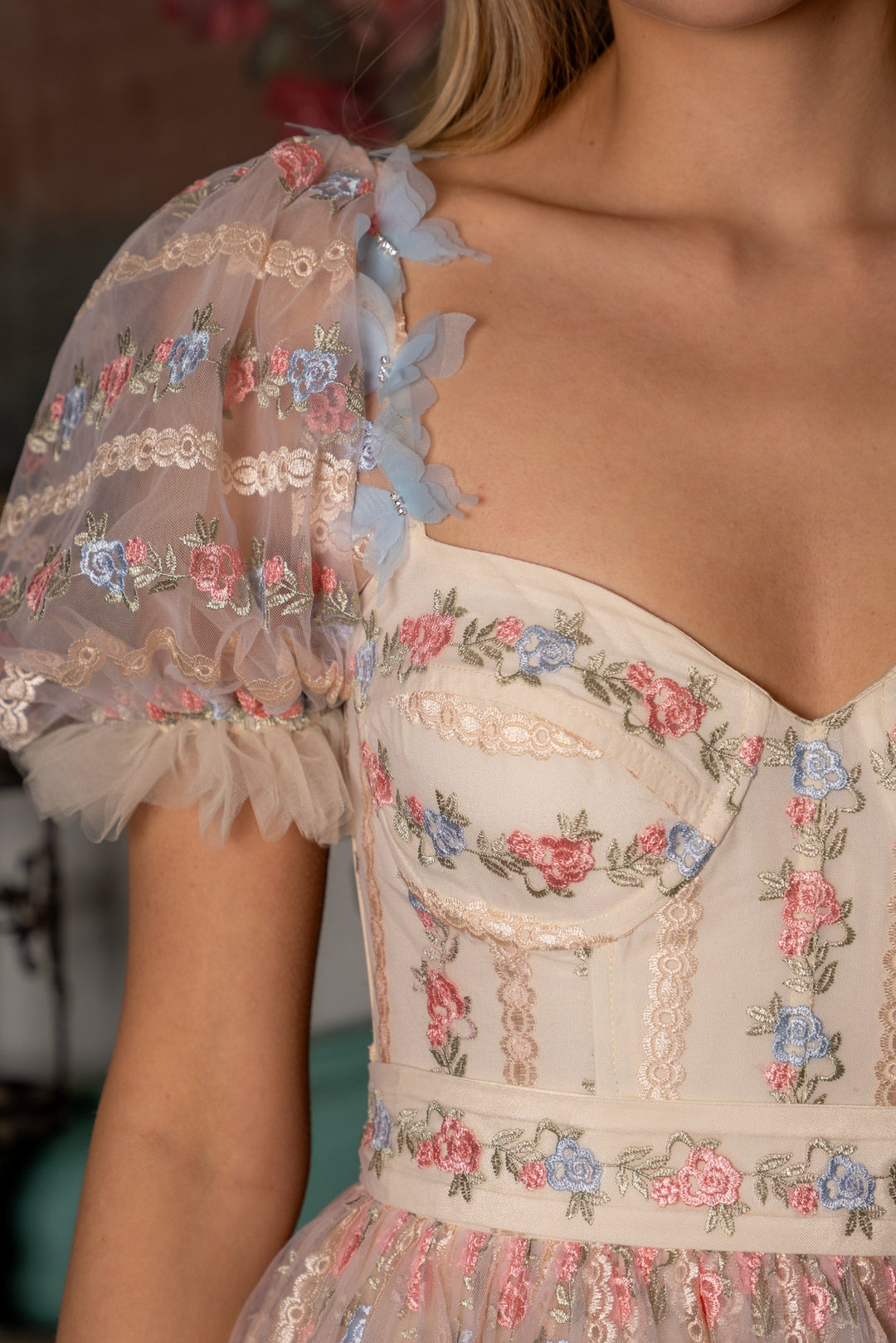 Everbloom Flutter Midi Dress - Fairy Tong