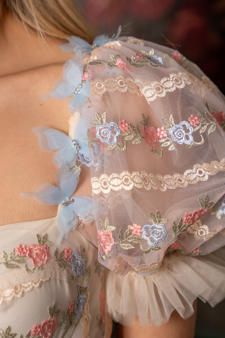 Everbloom Flutter Midi Dress - Fairy Tong