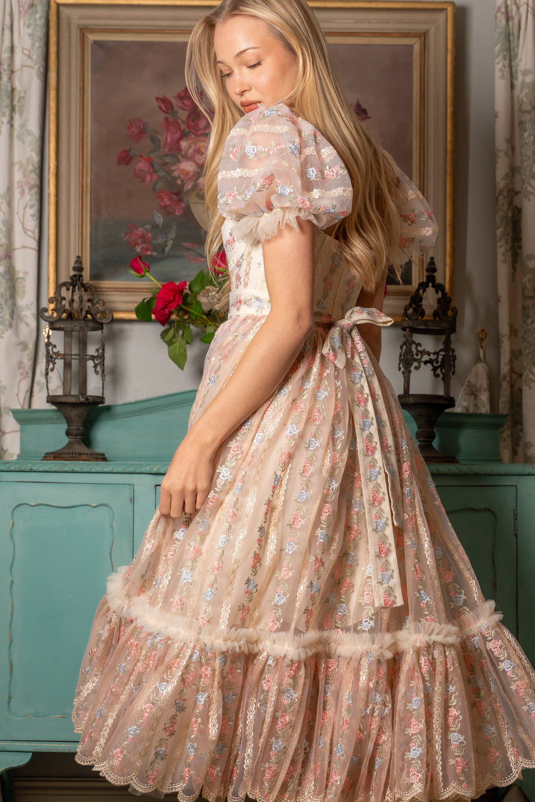 Everbloom Flutter Midi Dress - Fairy Tong