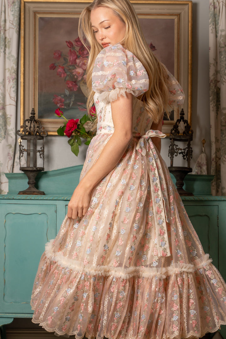 Everbloom Flutter Midi Dress - Fairy Tong