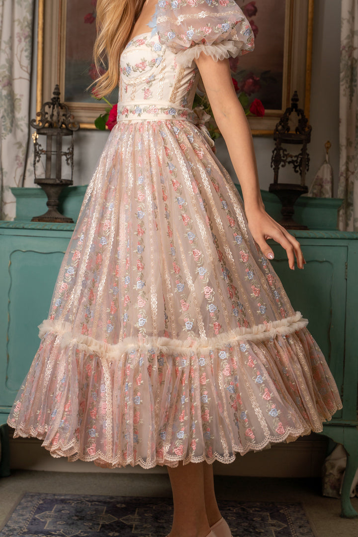 Everbloom Flutter Midi Dress - Fairy Tong