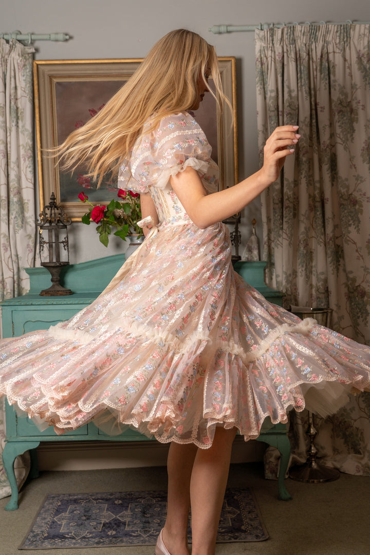Everbloom Flutter Midi Dress - Fairy Tong