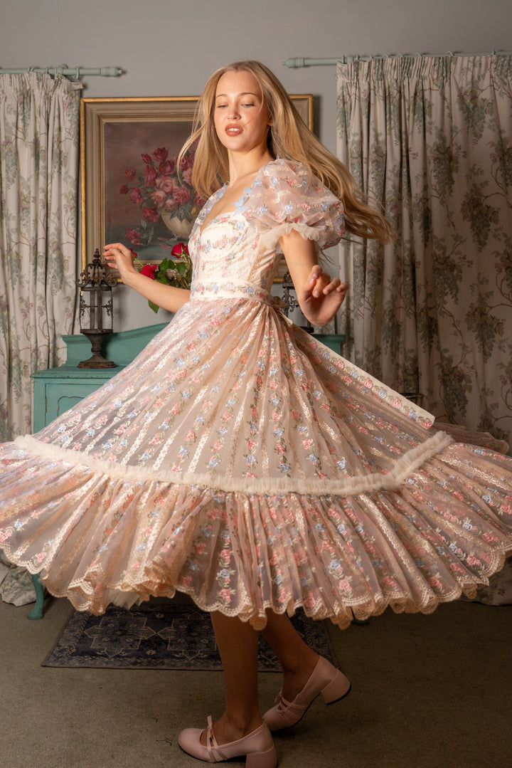 Everbloom Flutter Midi Dress - Fairy Tong