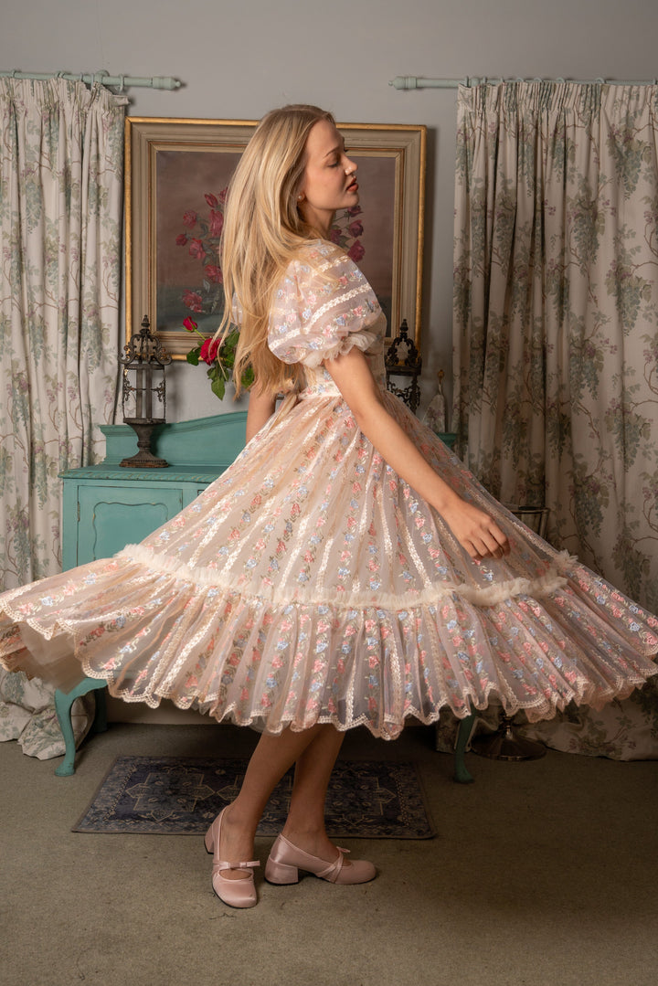 Everbloom Flutter Midi Dress - Fairy Tong