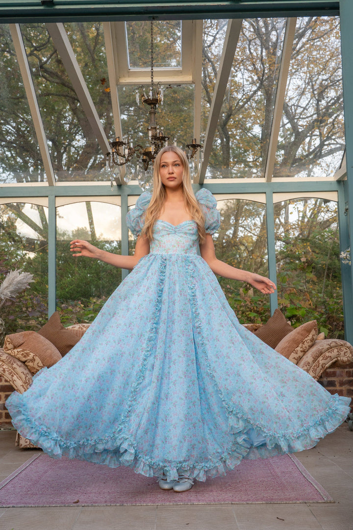 Butterfly Princess Gown - Sky Blue - Fairy Tong