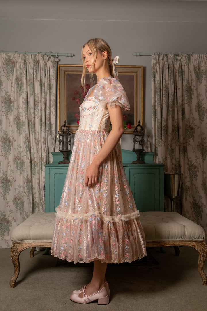 Everbloom Flutter Midi Dress - Fairy Tong