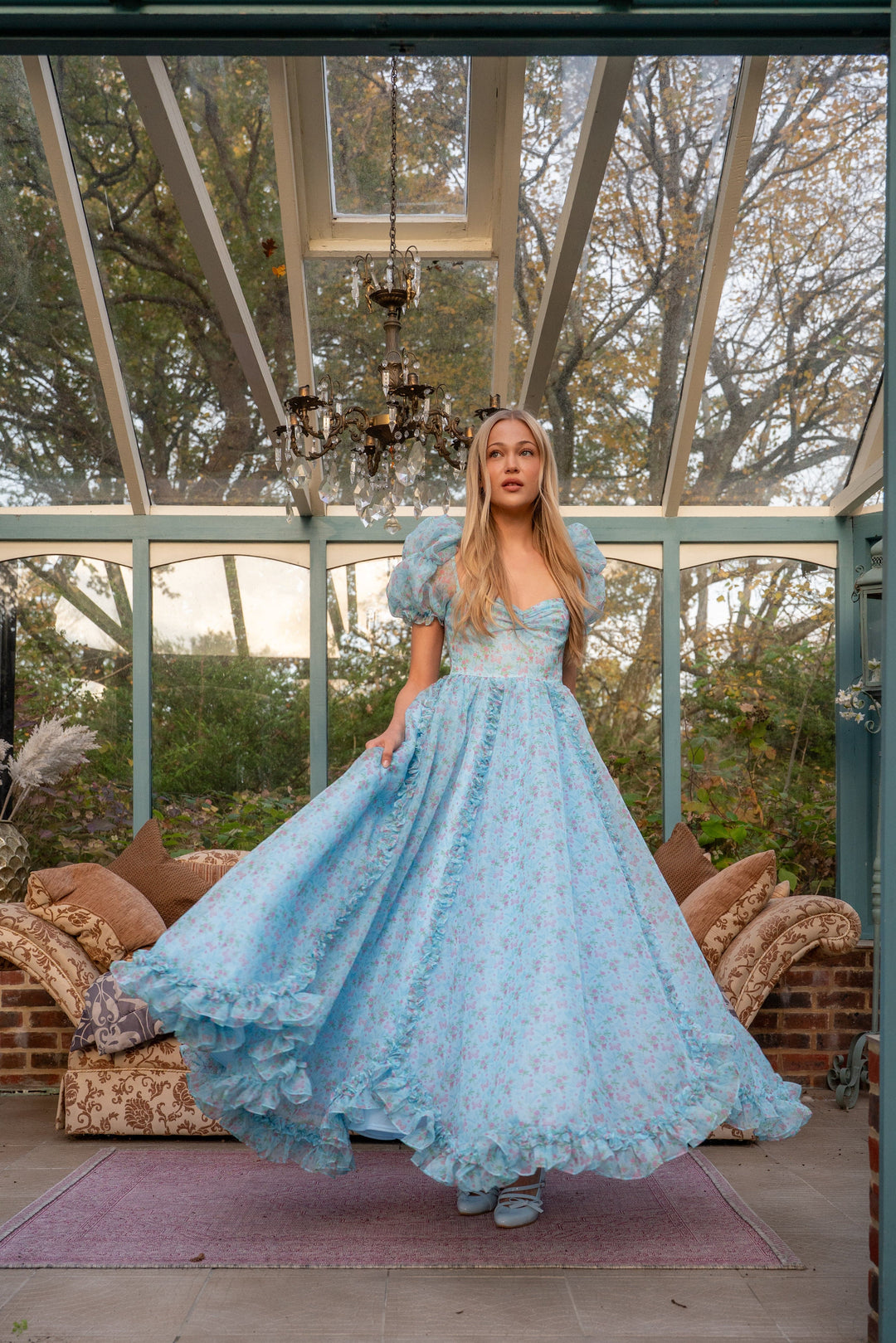 Butterfly Princess Gown - Sky Blue - Fairy Tong