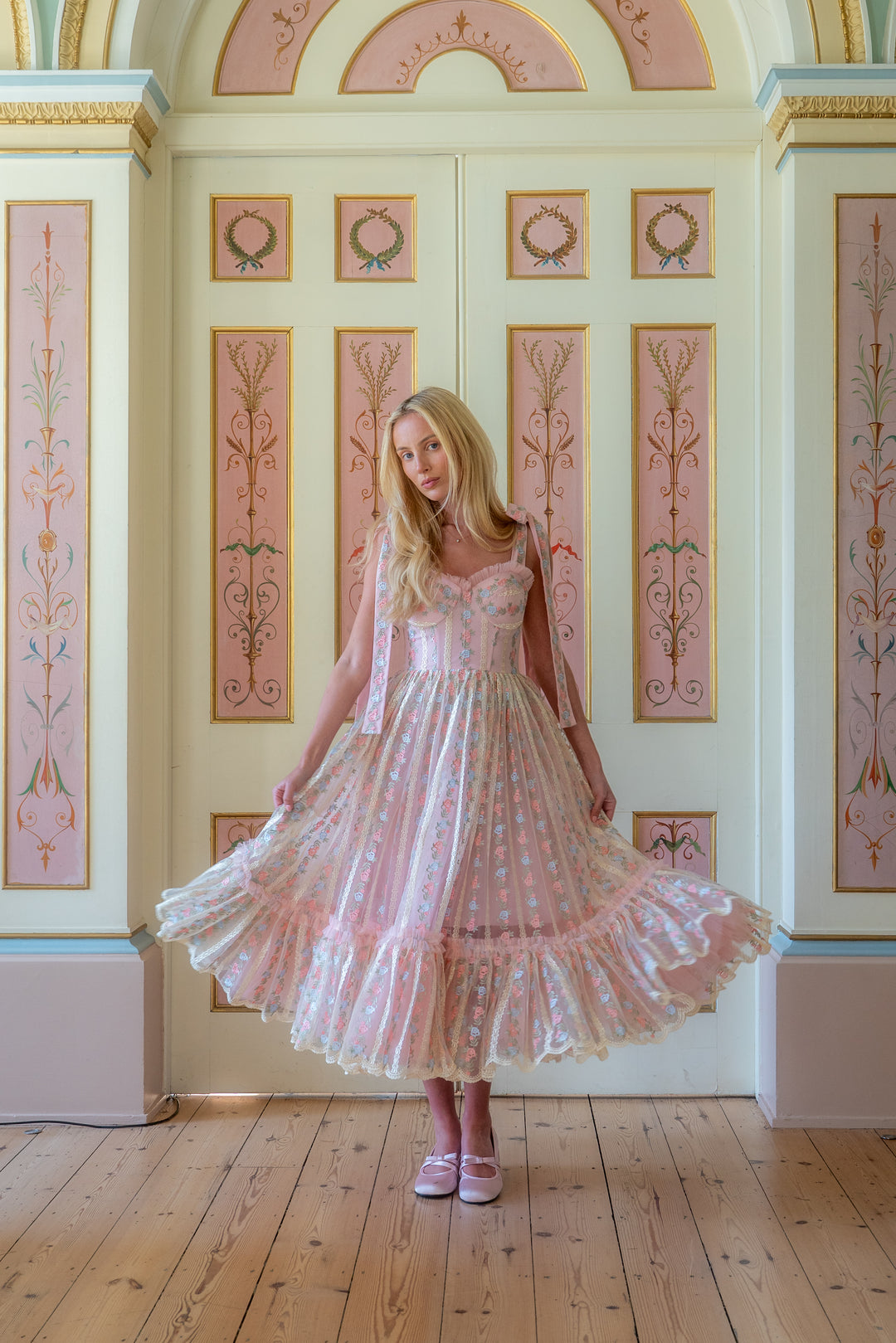 Everbloom Ribbon Midi Dress - Fairy Tong