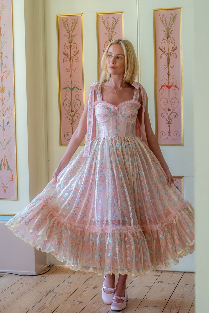 Everbloom Ribbon Midi Dress - Fairy Tong