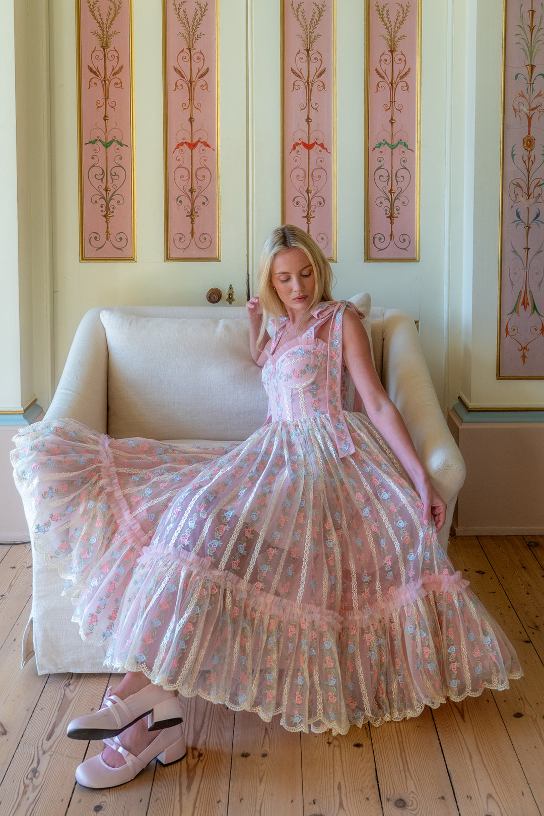 Everbloom Ribbon Midi Dress - Fairy Tong