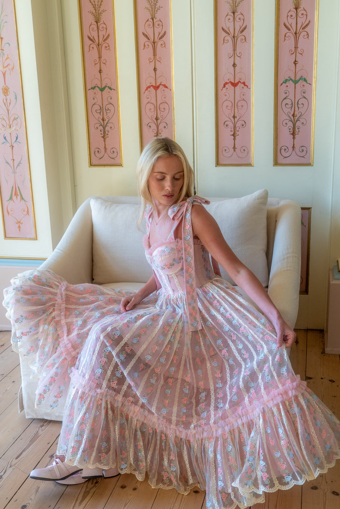 Everbloom Ribbon Midi Dress - Fairy Tong