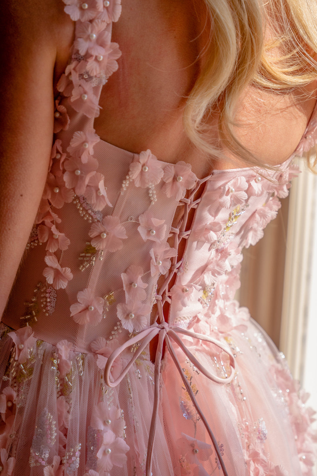 Bloom Reverie Sequin Midi Dress - Fairy Tong