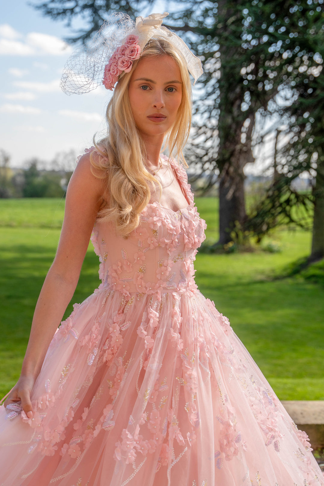 Bloom Reverie Sequin Midi Dress - Fairy Tong