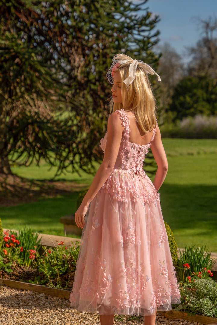 Bloom Reverie Sequin Midi Dress - Fairy Tong