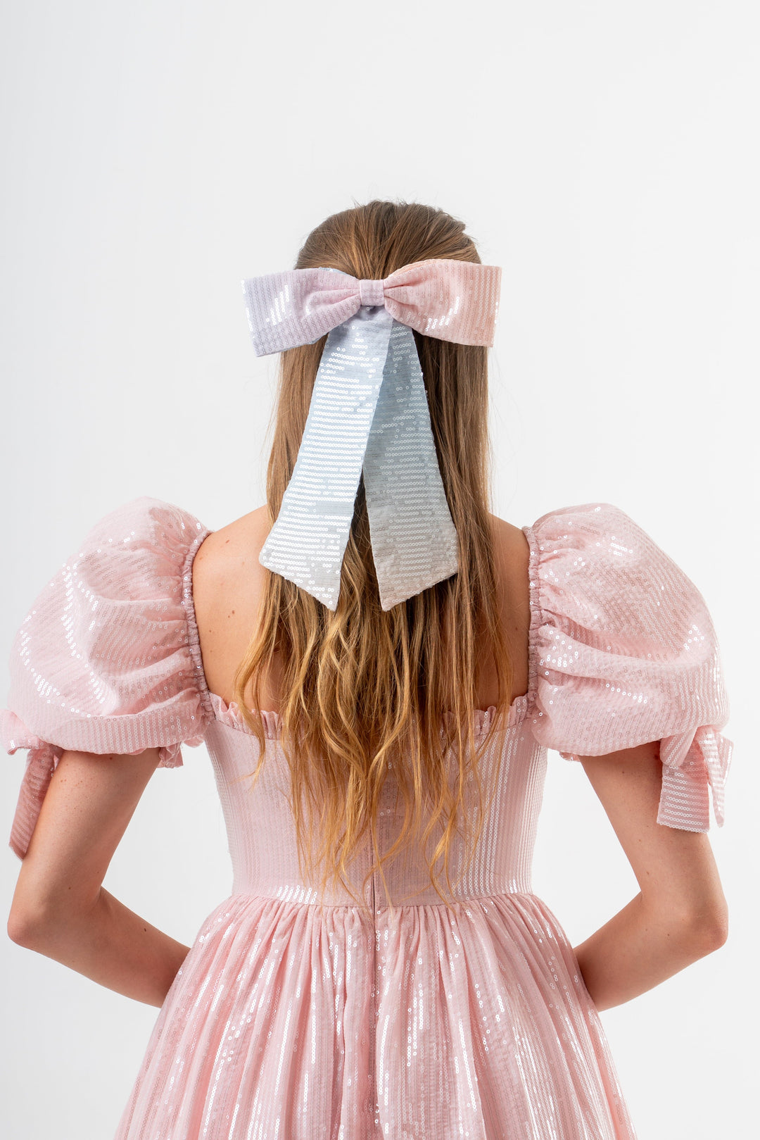 Rainbow Sequin Hair Bow - Fairy Tong