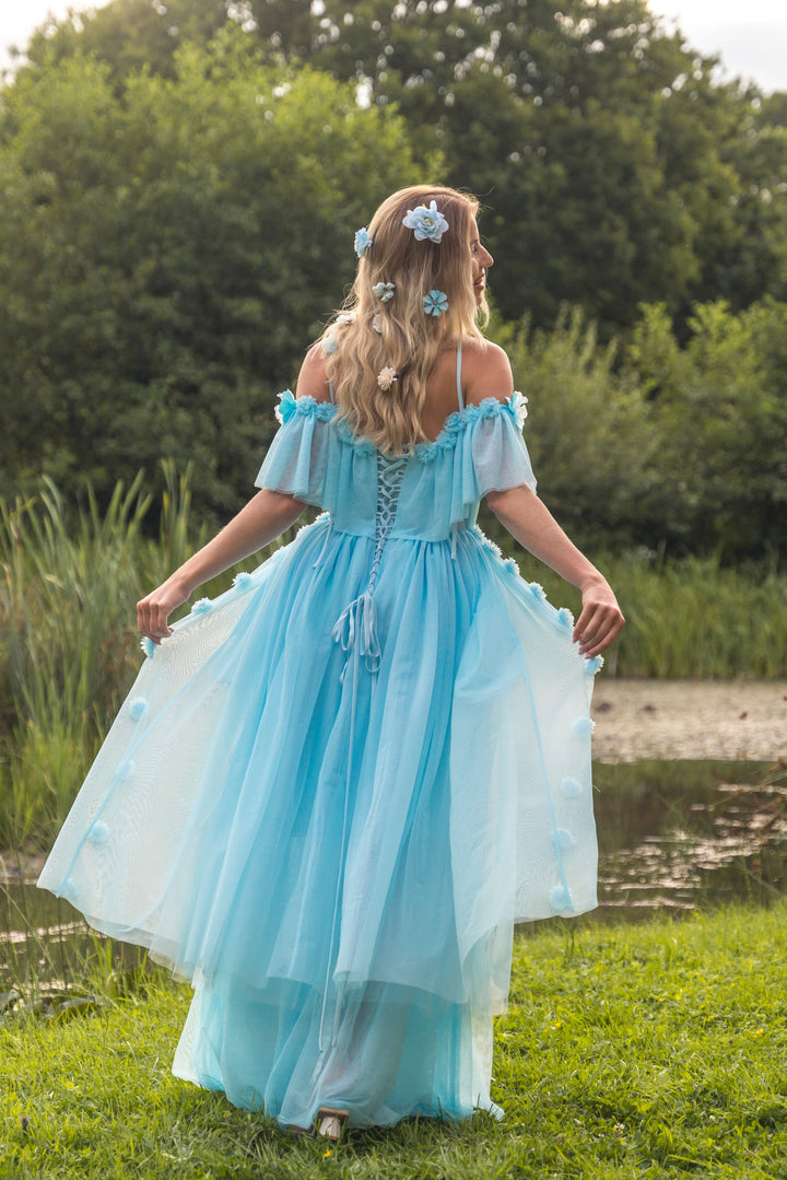 Flora Whisper Gown - Sky Blue