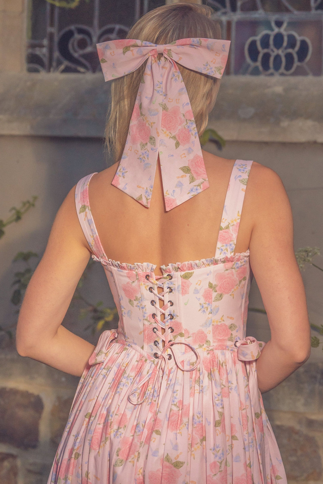 Garden Symphony Corset Midi Dress - Pink Fairy Tong Garden Symphony Corset Midi Dress - Pink Fairy Tong