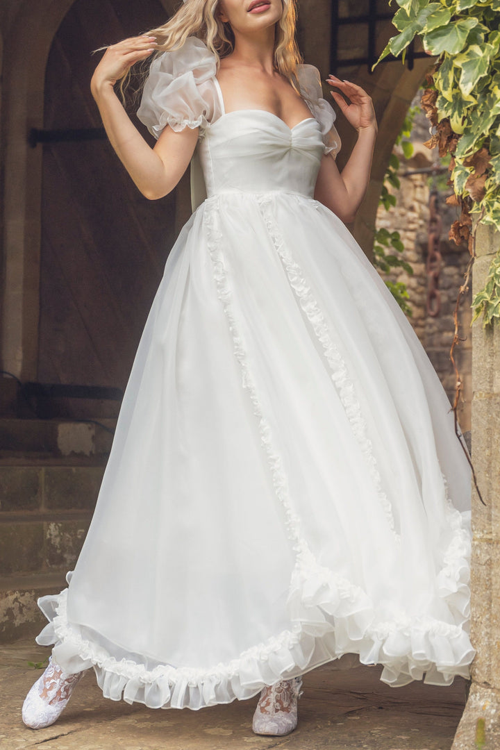 Rose Princess Gown - Pearl White