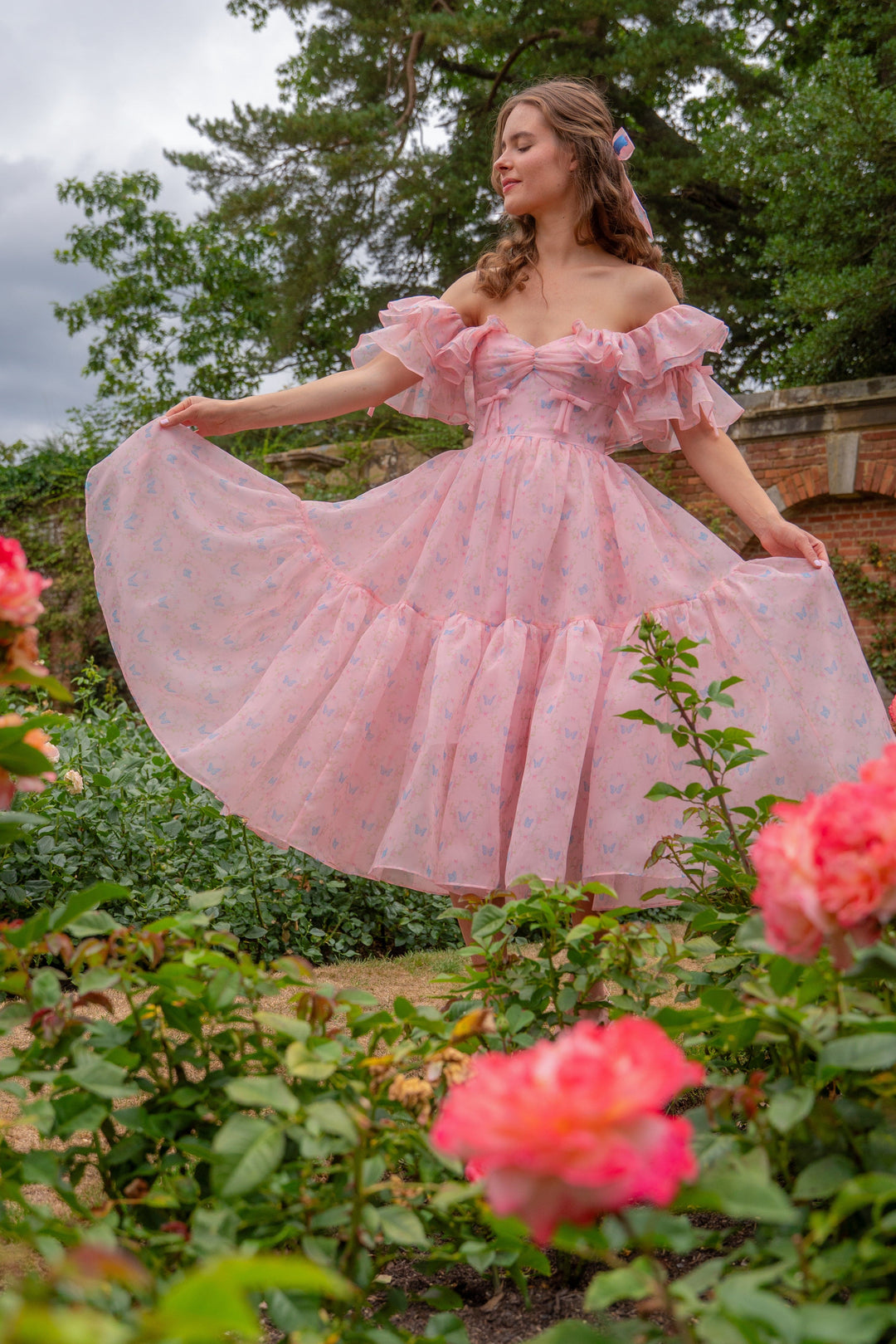 Rose Wing Midi Dress Fairy Tong Rose Wing Midi Dress Fairy Tong