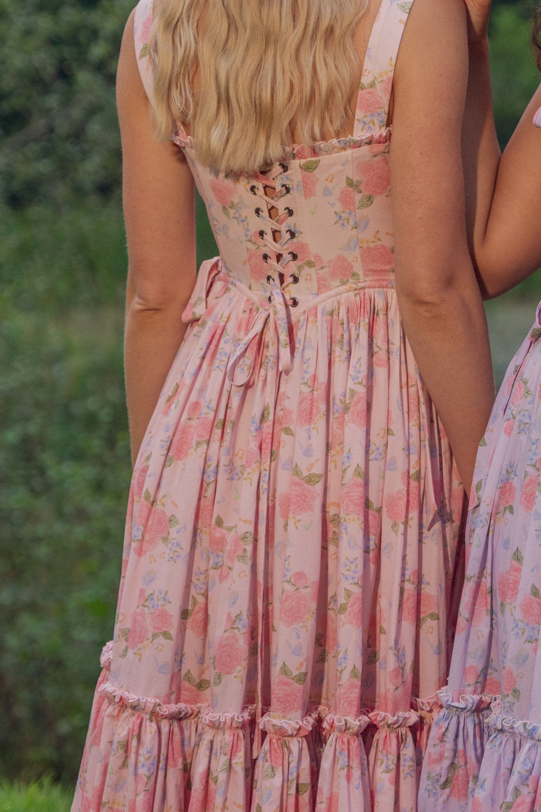 Garden Symphony Corset Midi Dress - Pink Fairy Tong Garden Symphony Corset Midi Dress - Pink Fairy Tong