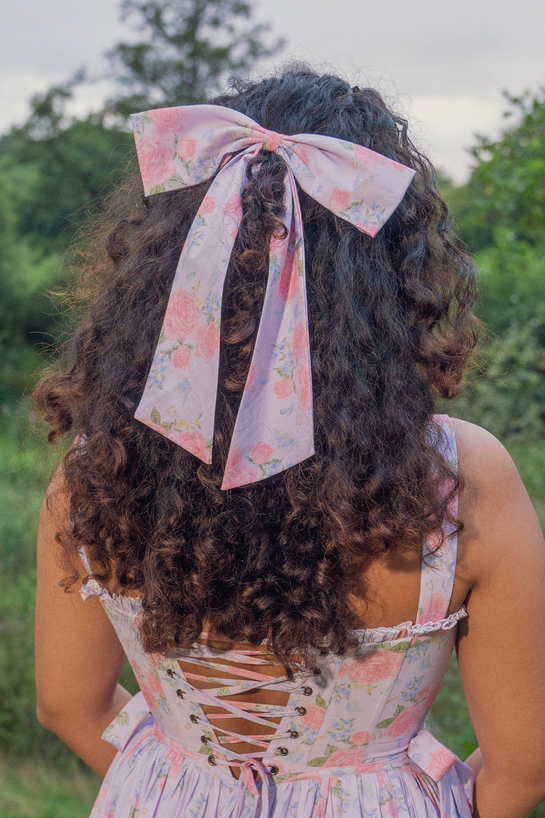 Garden Symphony Cotton Hair Bow - 2 Colourways