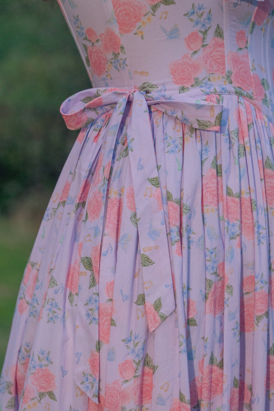 Garden Symphony Corset Midi Dress - Light Mauve Fairy Tong Garden Symphony Corset Midi Dress - Light Mauve Fairy Tong