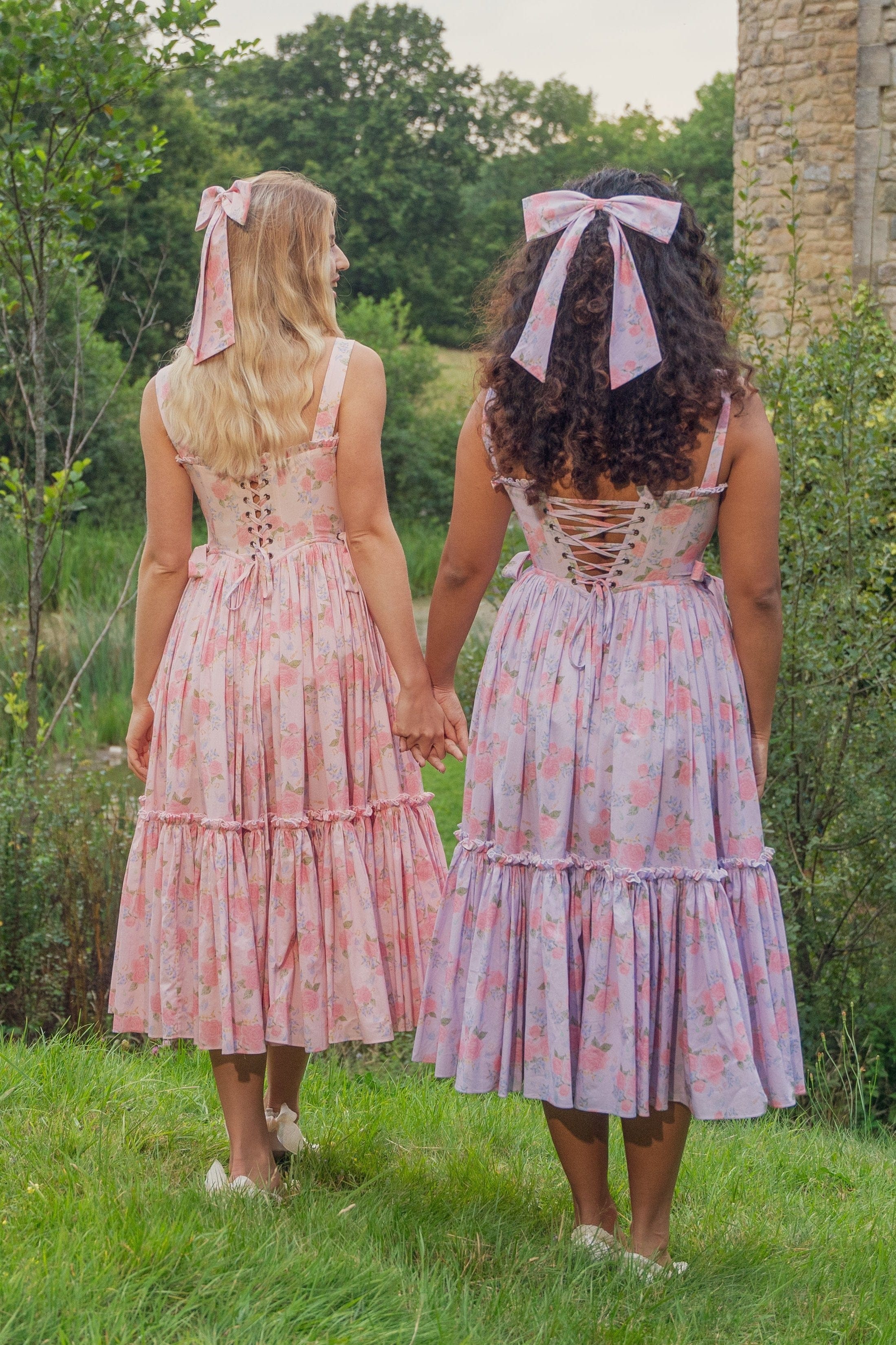 Garden Symphony Corset Midi Dress - Pink – Fairy Tong