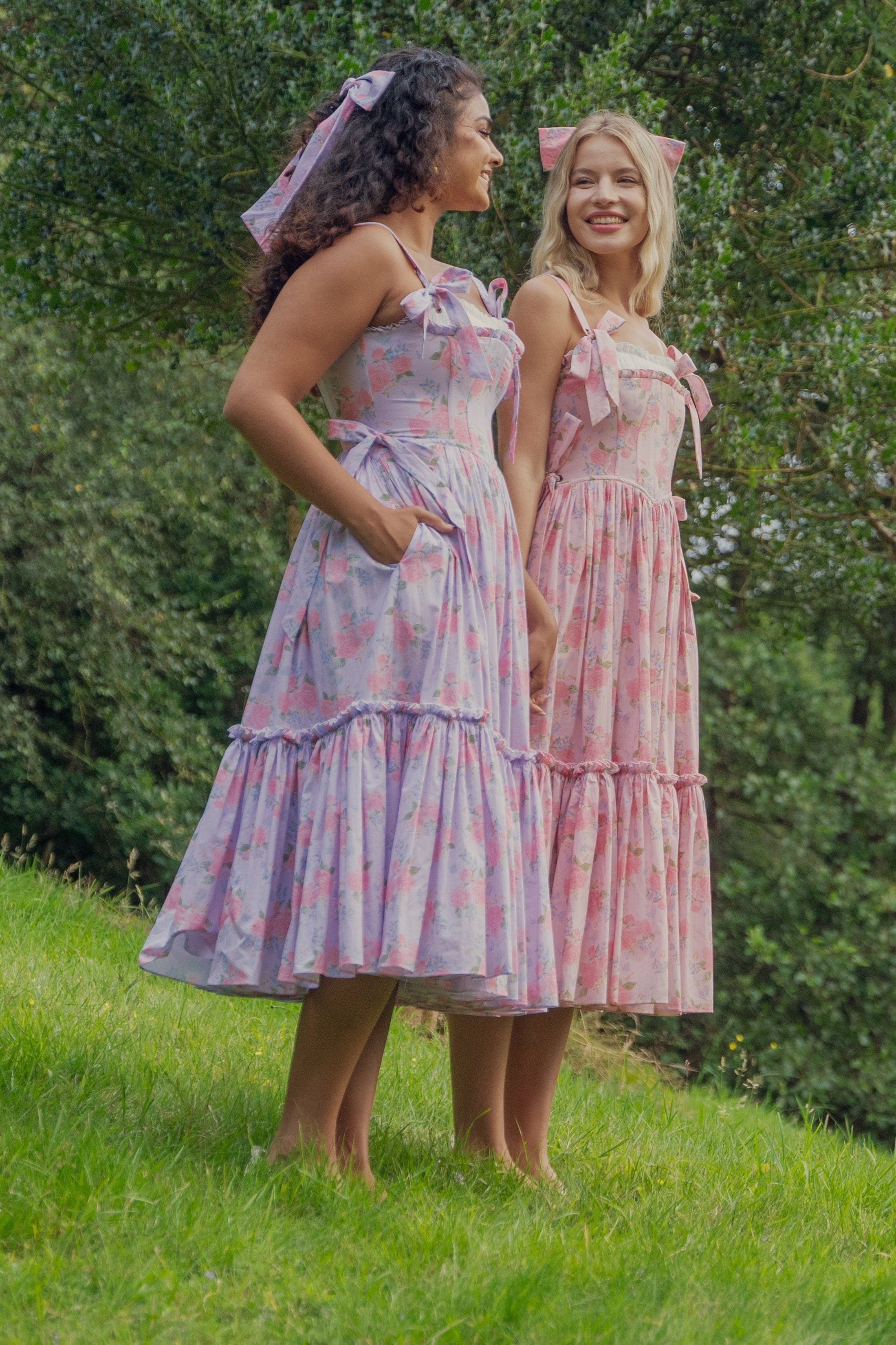 Garden Symphony Corset Midi Dress - Light Mauve – Fairy Tong
