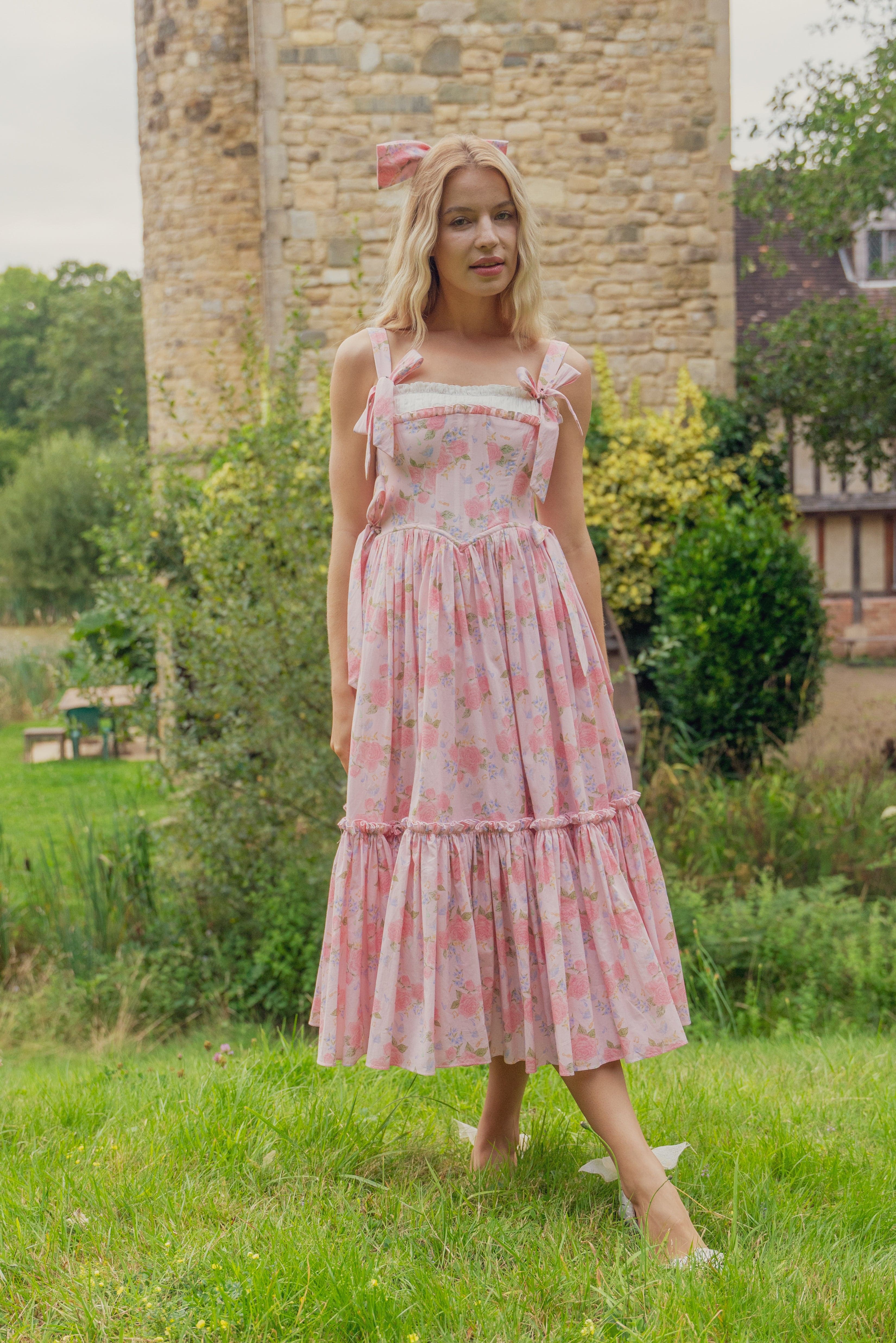 Garden Symphony Corset Midi Dress - Pink – Fairy Tong