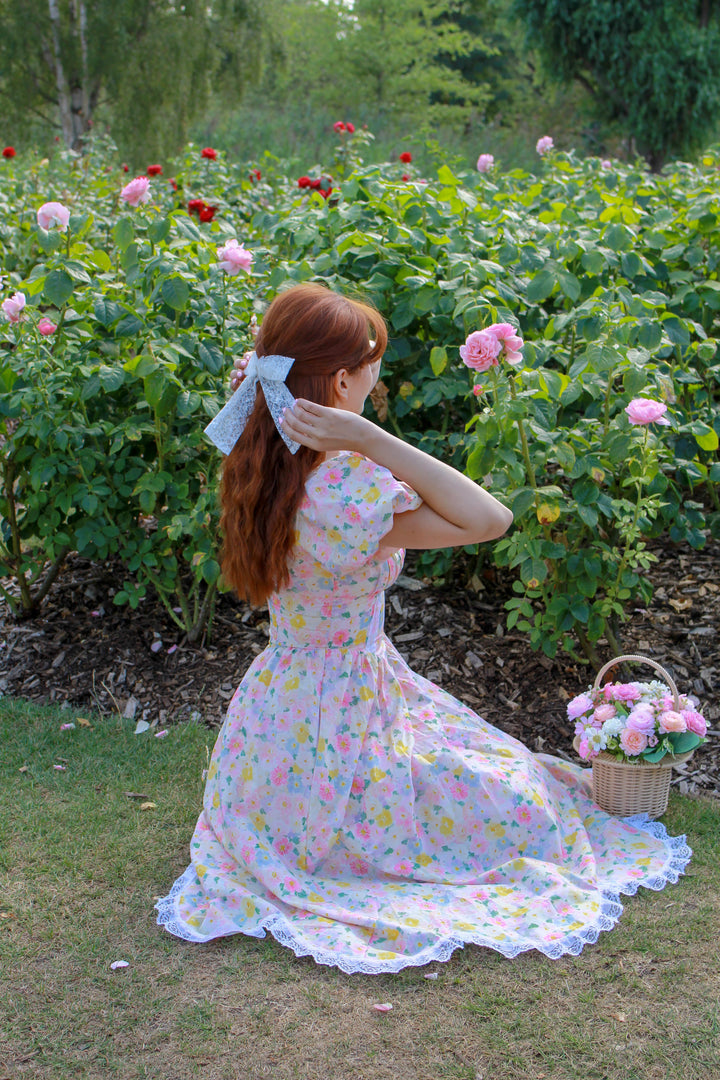 Painted Bloom Midi Dress - Pink