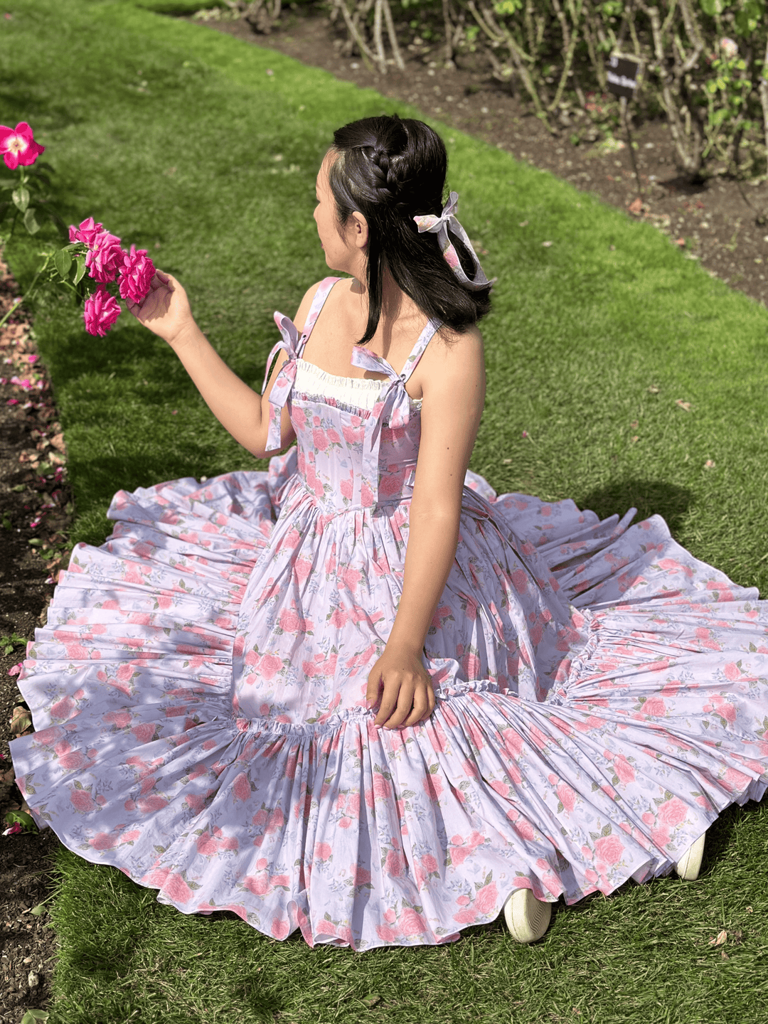 Garden Symphony Corset Midi Dress - Light Mauve Fairy Tong Garden Symphony Corset Midi Dress - Light Mauve Fairy Tong