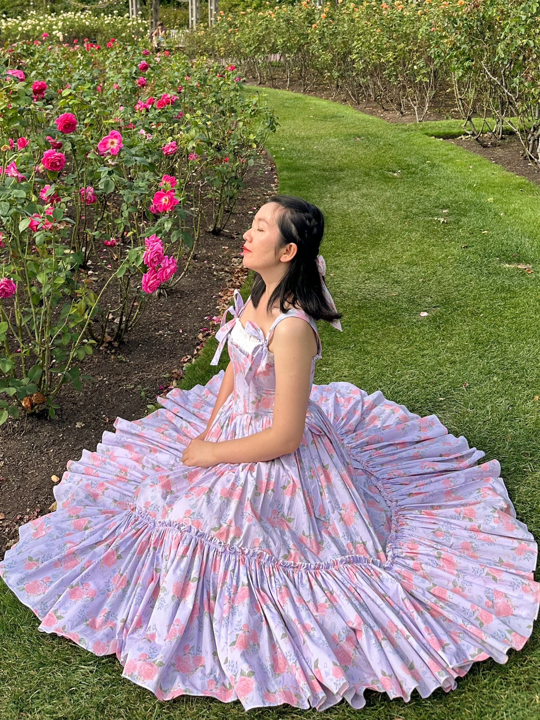 Garden Symphony Corset Midi Dress - Light Mauve – Fairy Tong