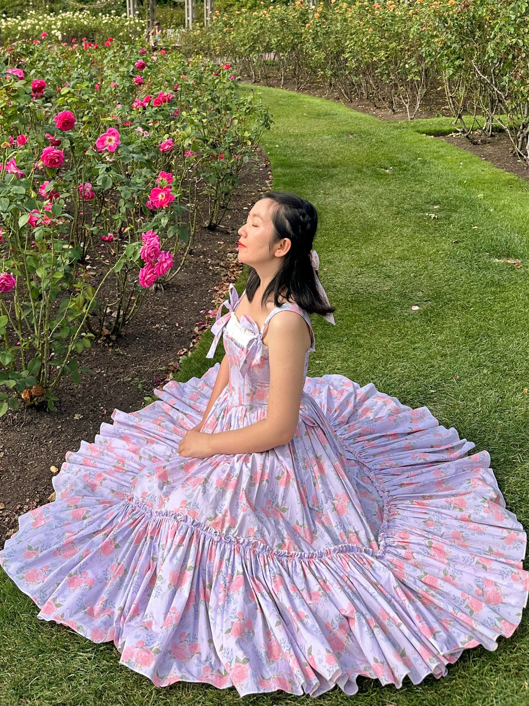 Garden Symphony Corset Midi Dress - Light Mauve Fairy Tong Garden Symphony Corset Midi Dress - Light Mauve Fairy Tong