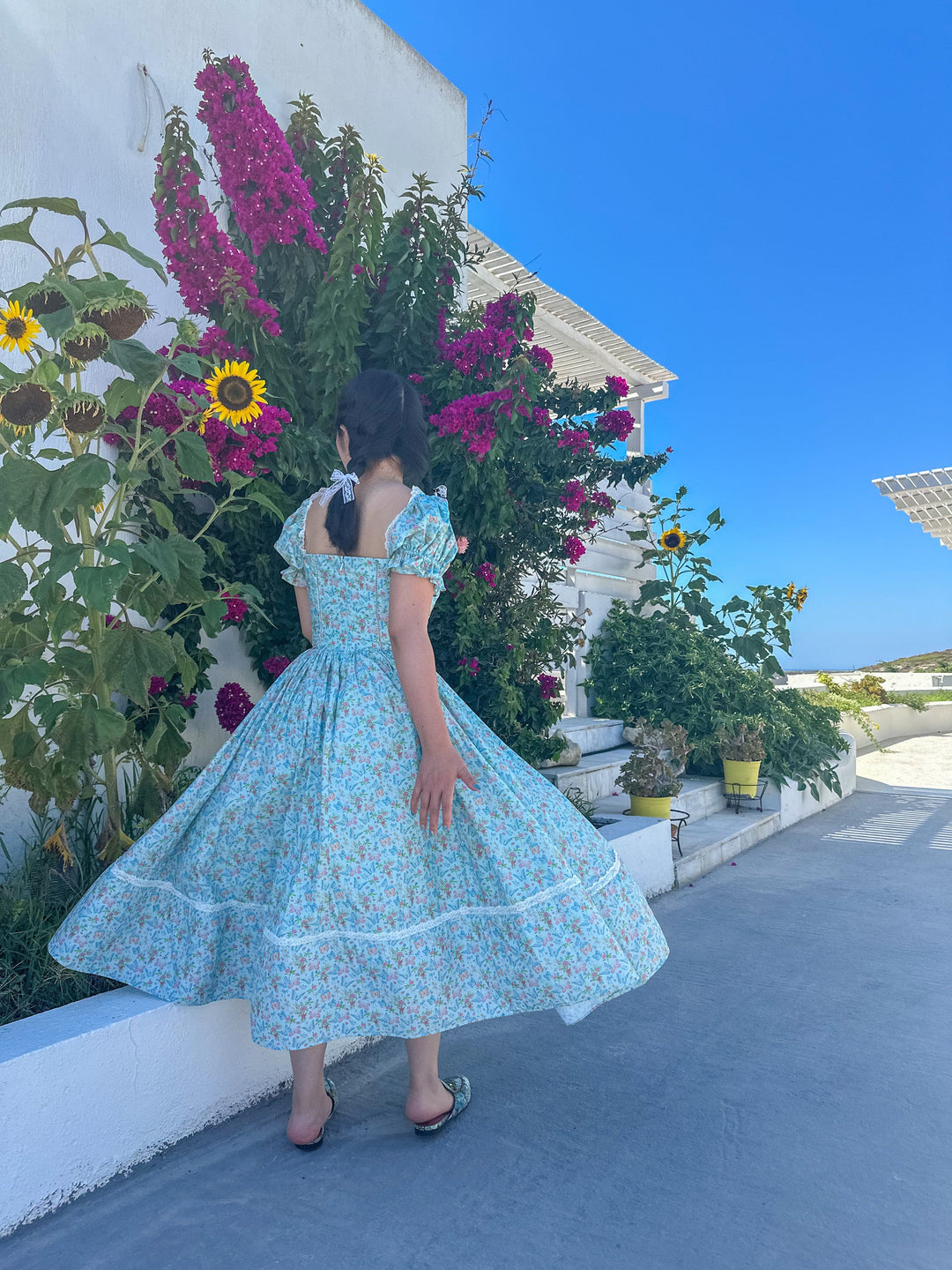 Cottage Bloom Midi Dress - Fairy Tong