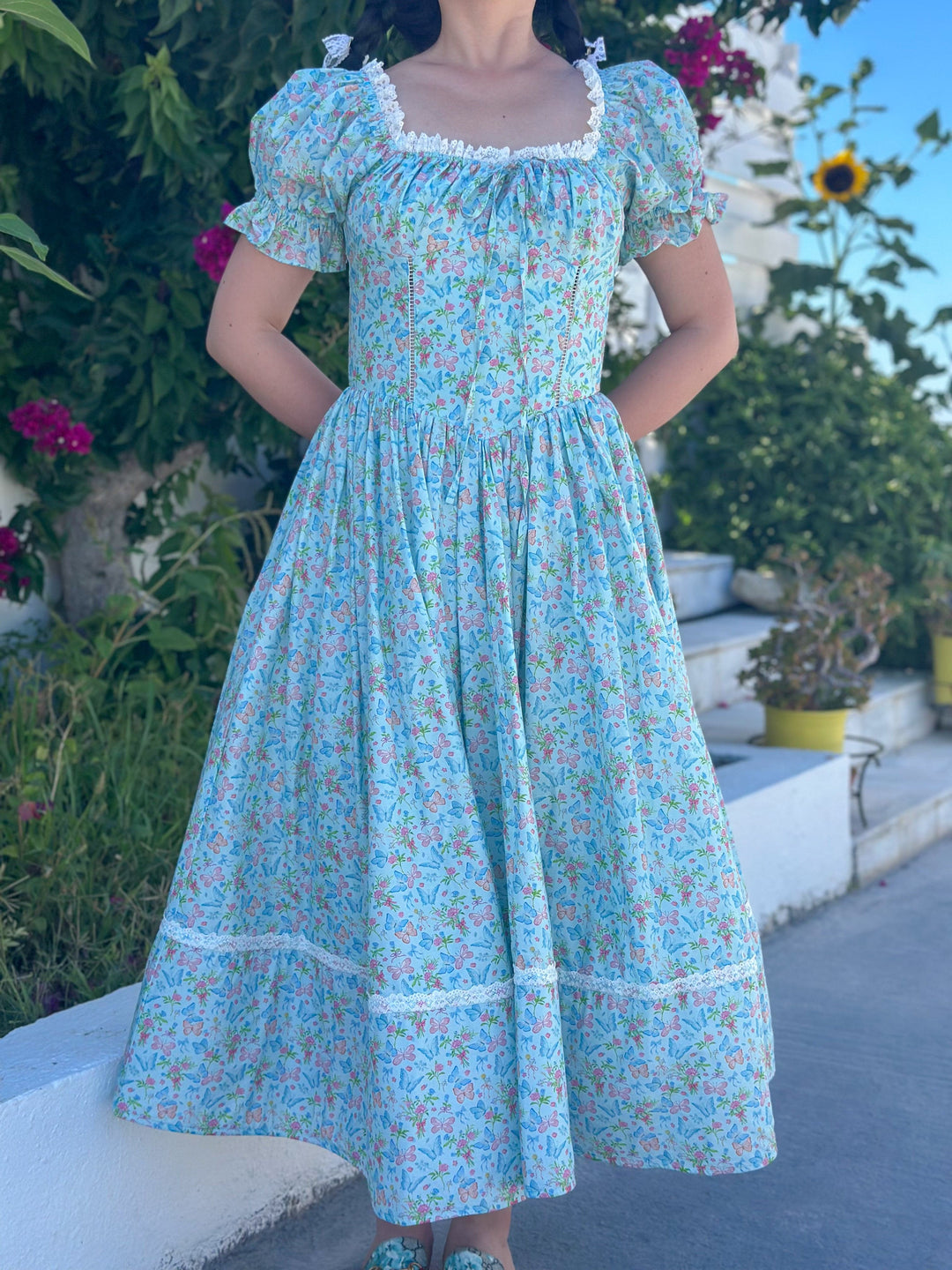 Cottage Bloom Midi Dress - Fairy Tong