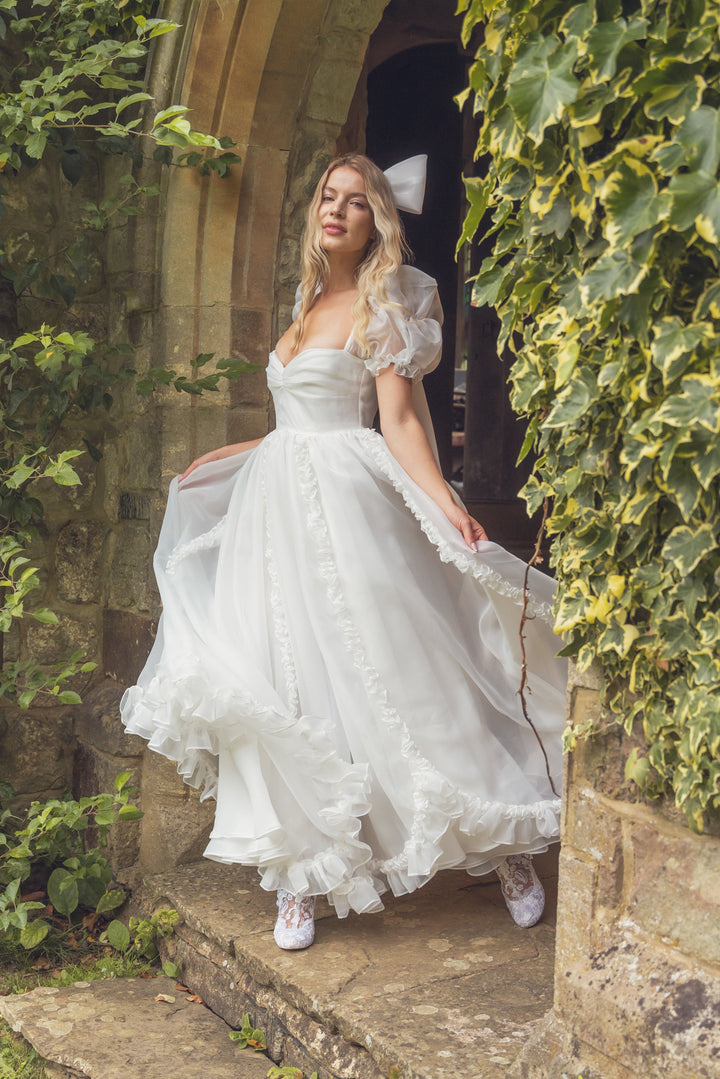 Rose Princess Gown - Pearl White