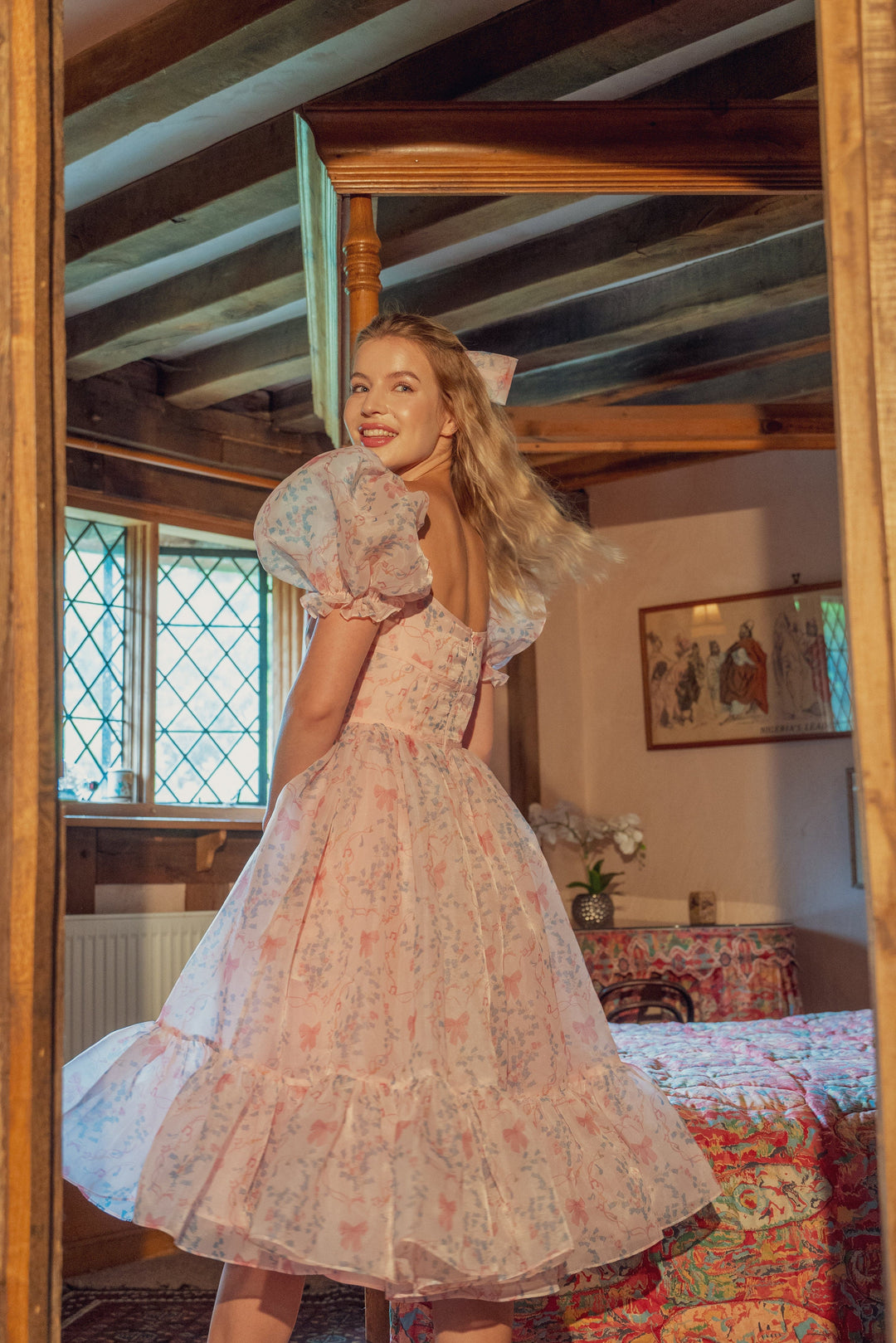 Rococo Melody Midi Dress - Blush