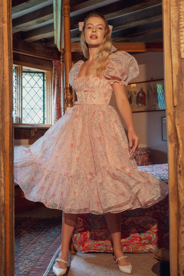 Rococo Melody Midi Dress - Blush