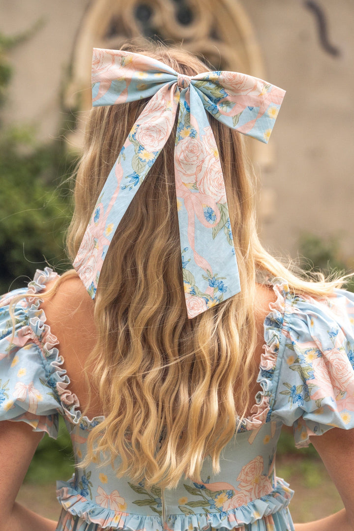 Rose Harmony Cotton Hair Bow