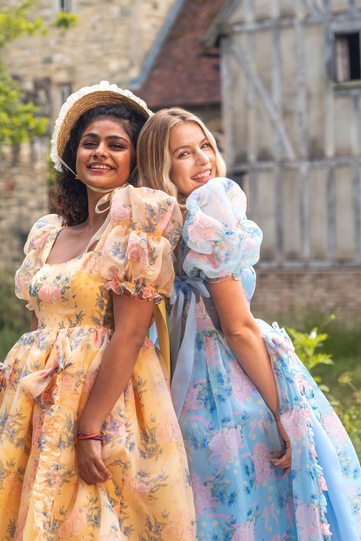 Rose Waltz Midi Dress - Sunshine Yellow