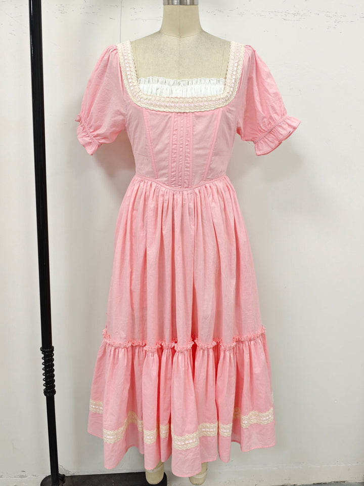 *Sample* Pink Corset Midi Dress - Fairy Tong