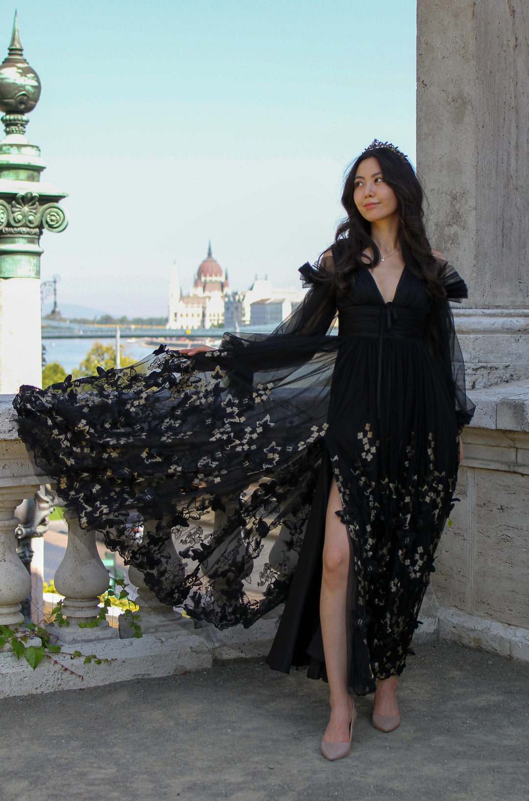 aurora asymmetric draped black feather dress black feather dress AURORA ASYMMETRIC DRAPED BLACK FEATHER DRESS