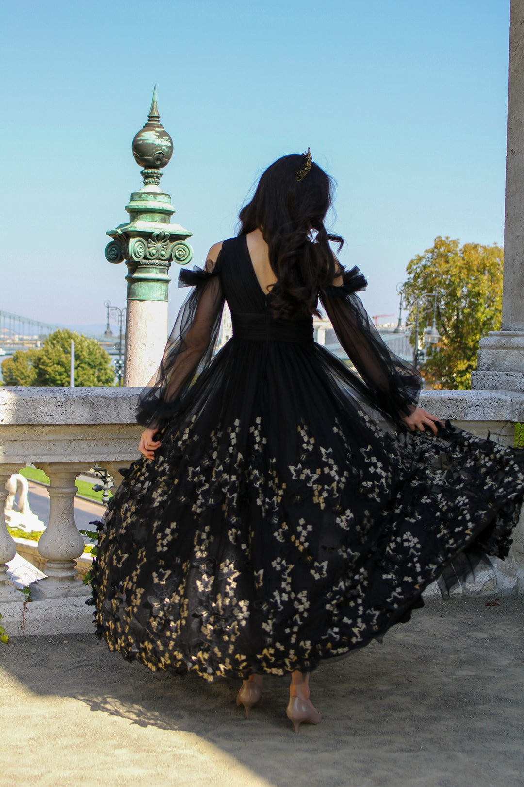 Aurora Butterfly Gown - Black Fairy Tong Aurora Butterfly Gown - Black Fairy Tong