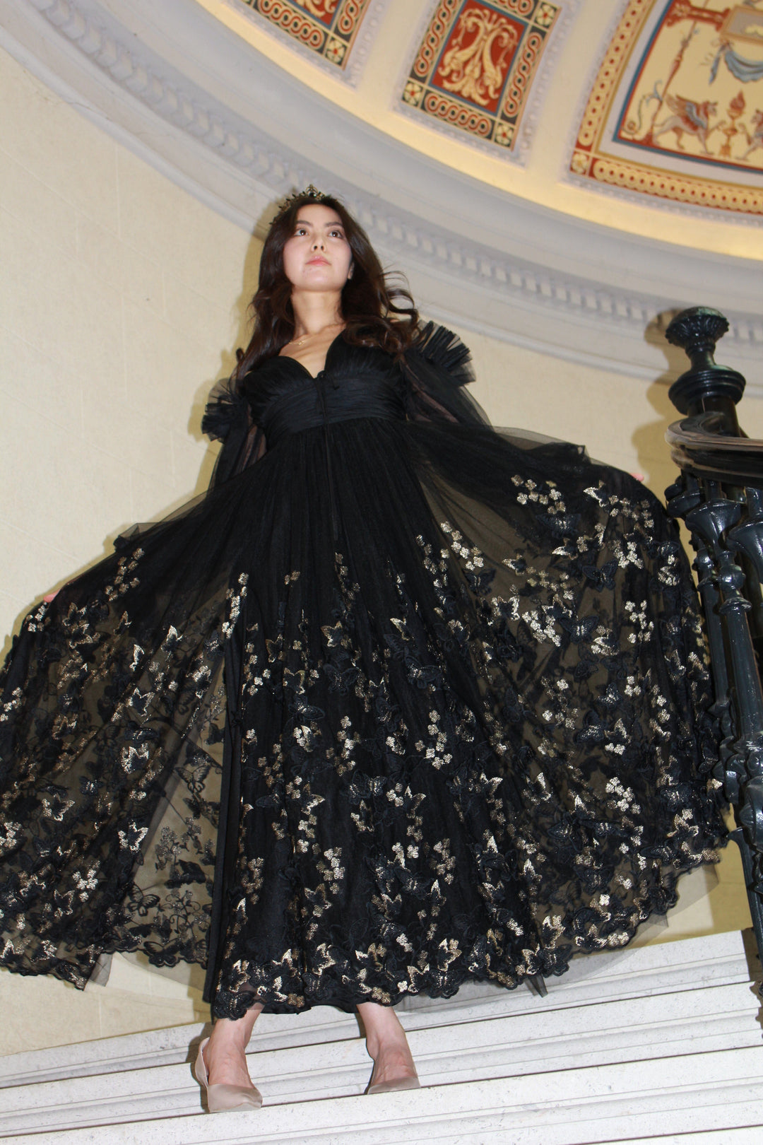 Aurora Butterfly Gown - Black Fairy Tong Aurora Butterfly Gown - Black Fairy Tong