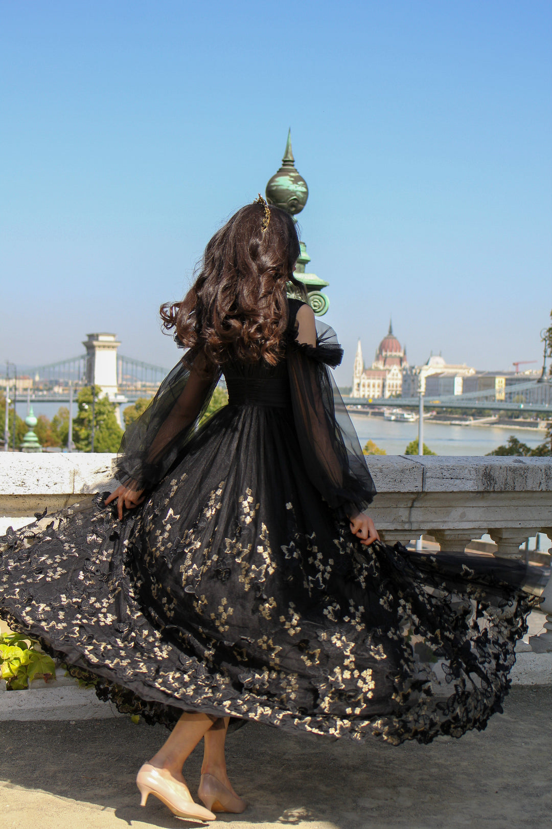 Aurora Butterfly Gown - Black Fairy Tong Aurora Butterfly Gown - Black Fairy Tong